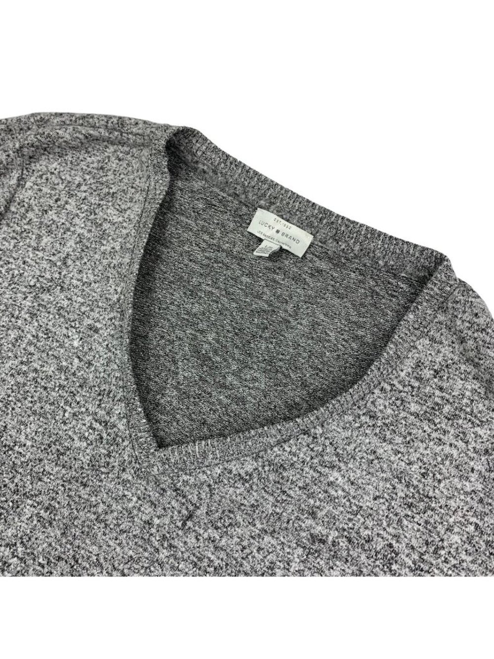 Lucky Brand Men's V-Neck Pullover Sweater Gray • Large